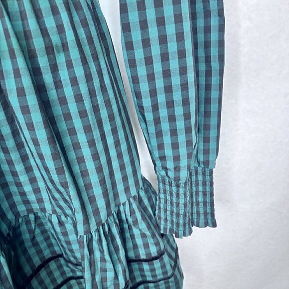 NWOT Draper James RSVP Long Sleeve Tiered Green & Black Plaid Dress Size - XXL - Picture 11 of 16